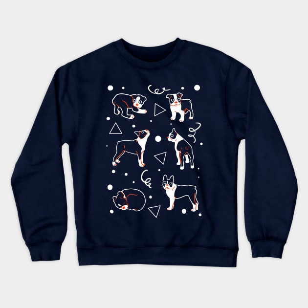 Boston Terrier Puppies Crewneck Sweatshirt by Wlaurence